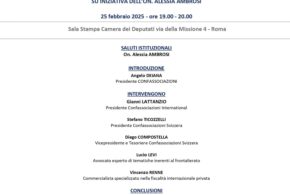 <h3>“CONFERENZA STAMPA DI PRESENTAZIONE DI CONFASSOCIAZIONI SVIZZERA”</h3>